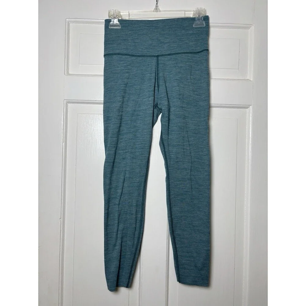 Nike Dri Fit Leggings Yoga Women’s Feathered Blue 22 Inch Inseam Yoga Running
